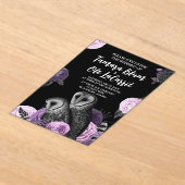 Gothic Owls Wedding アクリル招待状 (レイダウン)