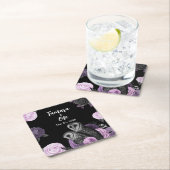 Gothic Owls Wedding スクエアペーパーコースター (インサイチュ)