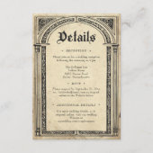 Gothic Parchment Medieval Until Death Wedding エンクロージャーカード (正面)