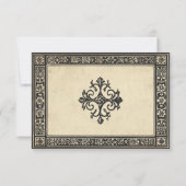 Gothic Parchment Medieval Until Death Wedding 出欠カード (裏面)