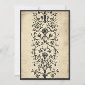 Gothic Parchment Medieval Until Death Wedding 招待状 (裏面)