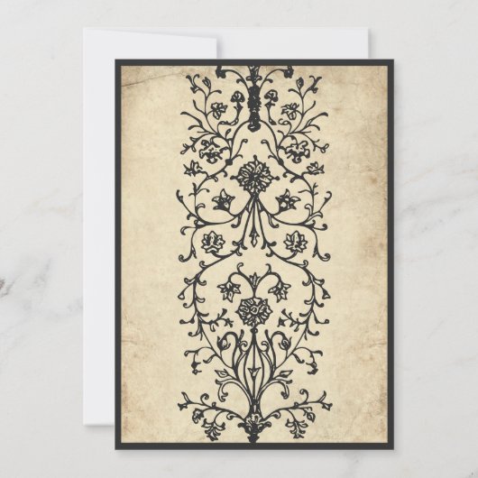 Gothic Parchment Medieval Until Death Wedding 招待状 (裏面)