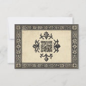 Gothic Parchment Medieval Until Death Wedding QR 出欠カード (裏面)