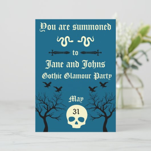 Gothic Party Printable  招待状 (スタンド正面)