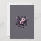 Gothic Plum Floral Wedding Details Card 招待状 (裏面)