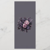 Gothic Plum Floral Wedding Menu メニュー (裏面)