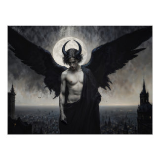 Gothic Portrait of Lord Lucifer ポスター