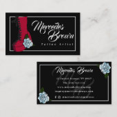 Gothic Punk Boot Rose Black Tattoo Artist 名刺 (正面/裏面)