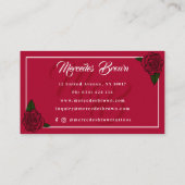 Gothic Punk Boot Rose Red Tattoo Artist 名刺 (裏面)