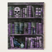 Gothic Purple Bookshelf Skull Personalized プランナー手帳 (裏面)