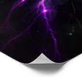 Gothic Purple Raven Wall Art ポスター (角)