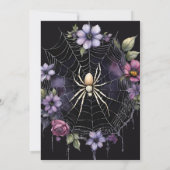 Gothic Purple Spider Floral Web Handfasting 招待状 (裏面)