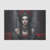 Gothic Queen Portrait Decoupage | Dark Vampire 薄葉紙 (正面)
