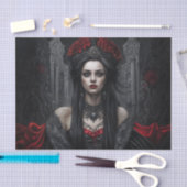 Gothic Queen Portrait Decoupage | Dark Vampire 薄葉紙 (クラフト)