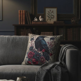 Gothic Raven and Roses クッション