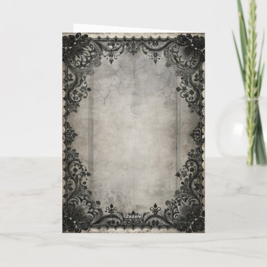 Gothic Raven Art ノートカード (裏面)