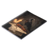 Gothic Raven Candlelight Violin Notebook ノートブック (左側)
