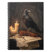 Gothic Raven Candlelight Violin Notebook ノートブック (正面)