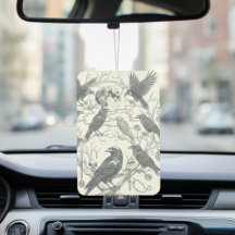 Gothic Raven Car Freshener – Full Moon