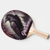 Gothic Raven Crow Bird Painting Personalized 卓球ラケット (横)