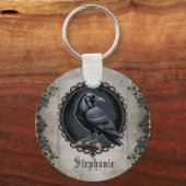 Gothic Raven Dark Academia キーホルダー (正面)