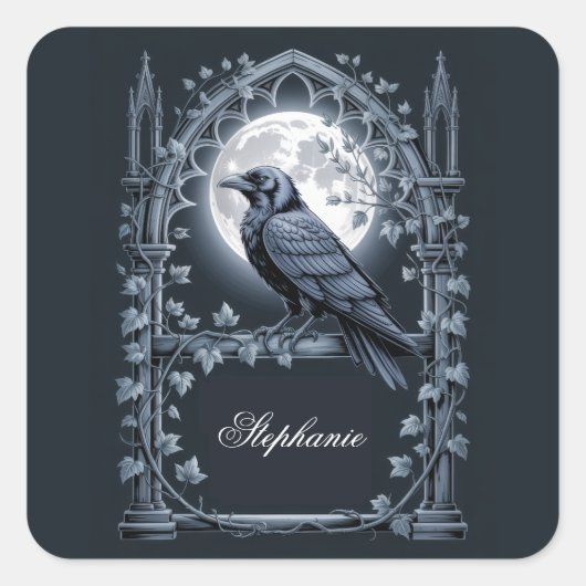 Gothic Raven Dark Academia スクエアシール (正面)