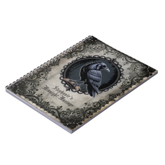 Gothic Raven Dark Academia ノートブック (左側)