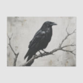 Gothic Raven Dark Academia Decoupage 薄葉紙 (正面)