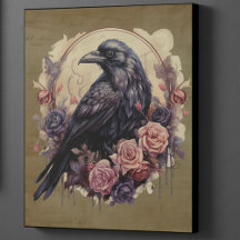 Gothic Raven Dark Academia Floral