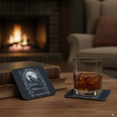 Gothic Raven Dark Academia Home Bar コースター