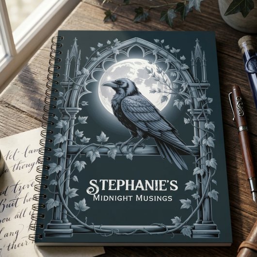 Gothic Raven Dark Academia Journal ノートブック