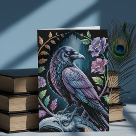 Gothic Raven Dark Academia Stationery Notecard サンキューカード