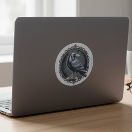 Gothic Raven Dark Academia Vintage ラウンドシール