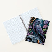 Gothic Raven Floral Dark Academia Notebook Gift ノートブック (内部)