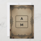 Gothic Raven Floral Wedding Arch Invitation 招待状 (裏面)