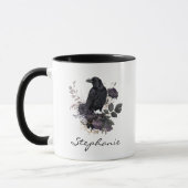 Gothic Raven – Personalized Dark Flora マグカップ (左)