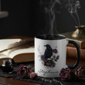 Gothic Raven – Personalized Dark Flora マグカップ