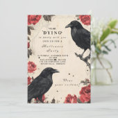 Gothic Raven Rose Halloween Party 招待状 (スタンド正面)