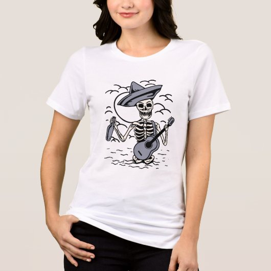 Gothic Raven Skull Witch Aesthetic Tee トライブレンドＴシャツ (正面)