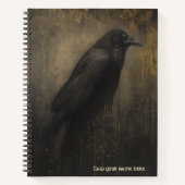 Gothic Raven Spiral Notebook ノートブック (正面)