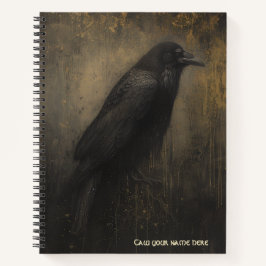 Gothic Raven Spiral Notebook ノートブック