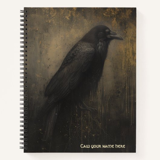 Gothic Raven Spiral Notebook ノートブック (正面)