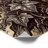 Gothic Raven Vintage Script Dark Academia ポスター (角)