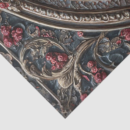 Gothic Raven with Holly and Berries 薄葉紙 (詳細)