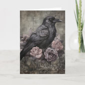 Gothic Raven with Roses Dark カード (正面)