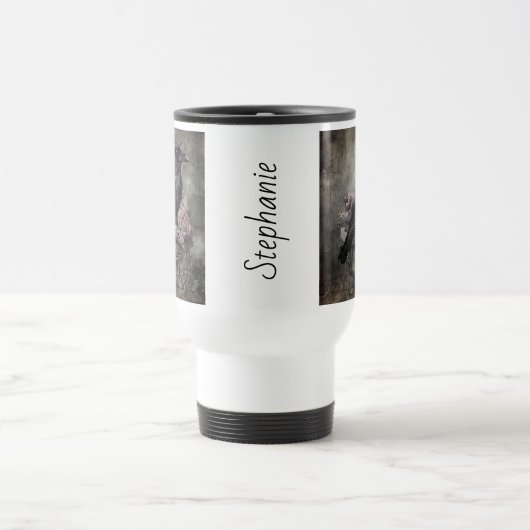 Gothic Raven with Roses Dark トラベルマグ (中央)