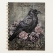 Gothic Raven with Roses Dark Daily Planner プランナー手帳 (正面)