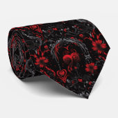 Gothic Red and Black Pattern ネクタイ (ロール)