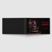 Gothic Red and Black Wedding Cake and Candles ゲストブック (全面)