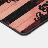 Gothic Red & Black Damask Desk Mat デスクマット (コーナー)